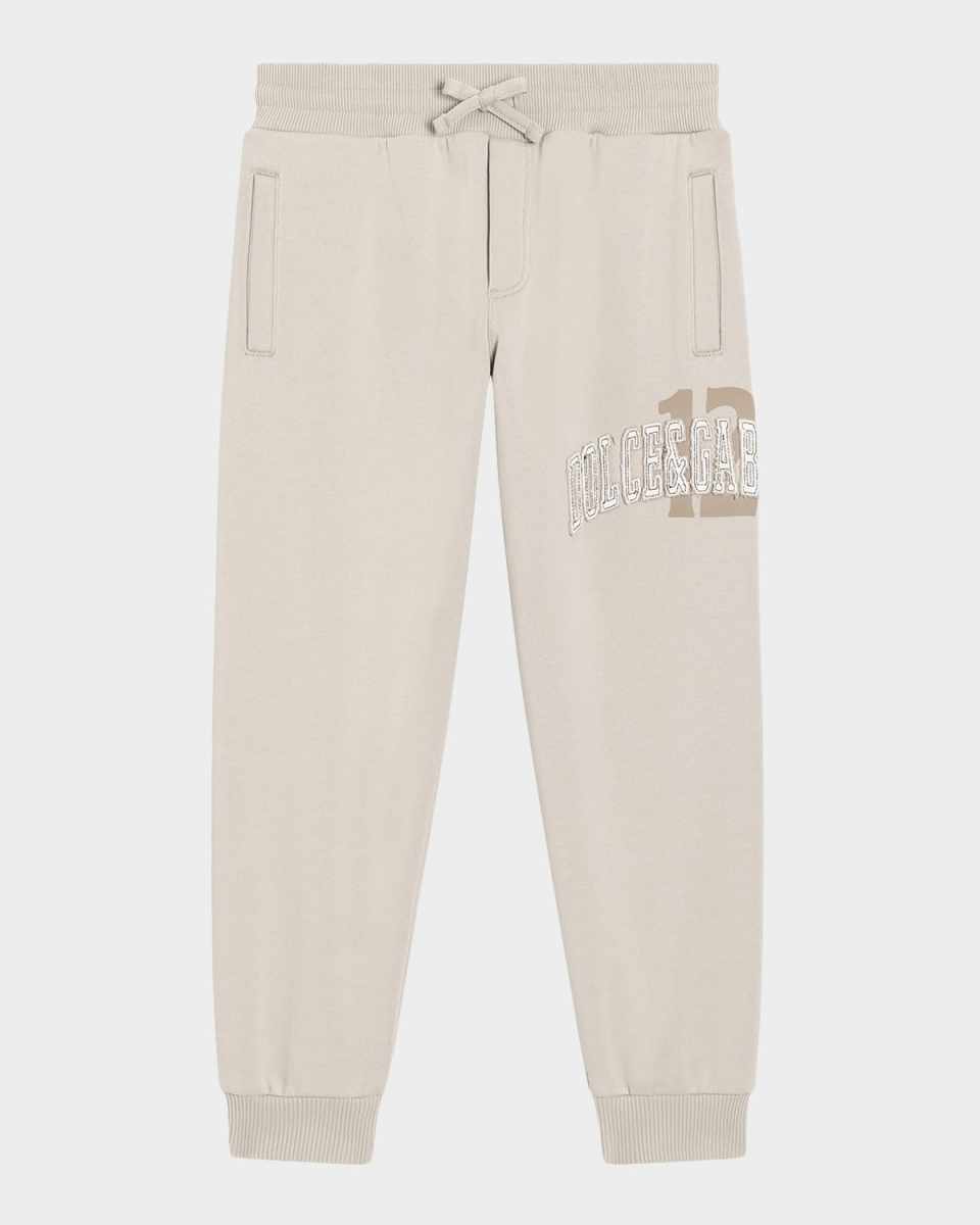 Boy's Logo Embroidered Jog Pants, Size 8-